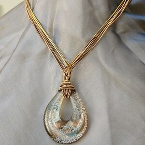 Murano Glass Pendant 16 to 18" drop